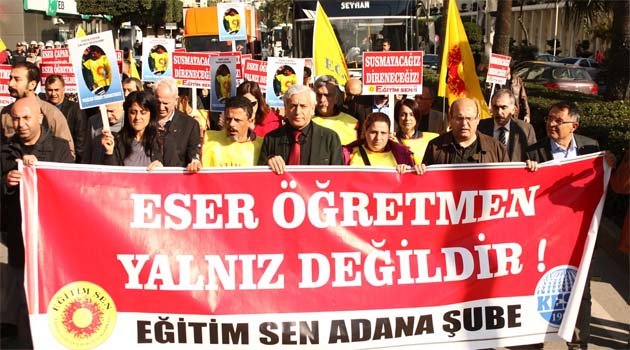 Eğitimcilerden, memurluktan atılan Çapar’a destek