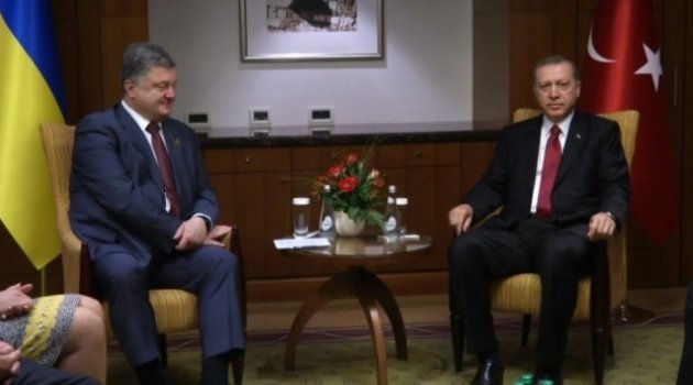 Erdoğan, Poroşenko ile görüştü