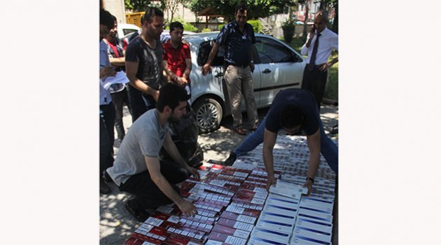Evden 7 bin 830 paket sigara çıktı