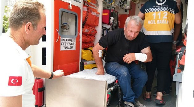 Fleks ile kendini yaraladı