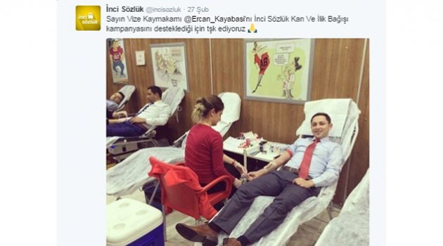 Genç Kaymakam, İnci Sözlük Kullanıcılarıyla Kan Verdi
