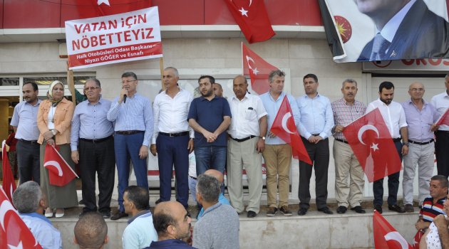 Halk Otobüsleri Odası’ndan demokrasi nöbetine destek