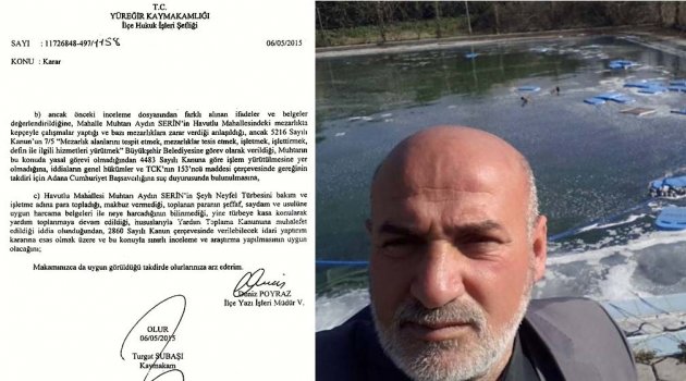 Havutlu Muhtarına Kaymakamlık Soruşturması