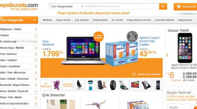 hepsiburada.com'a dev yatırım!
