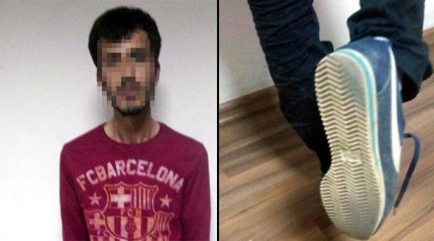 Hırsızlık şüphelisini ayakkabı izi yakalattı