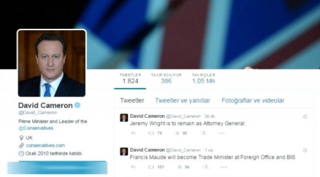 İngiltere Başbakanı yeni kabineyi Twıtter'dan açıkladı