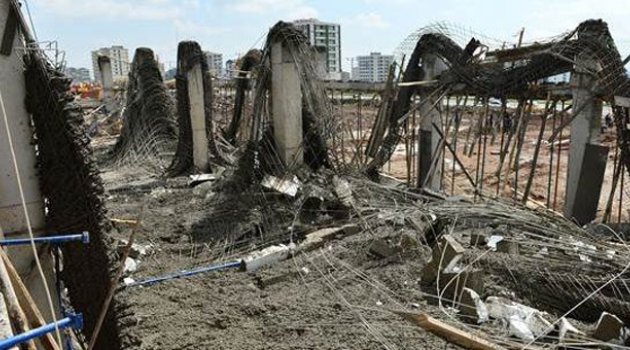 İnşaat çöktü: 5 yaralı