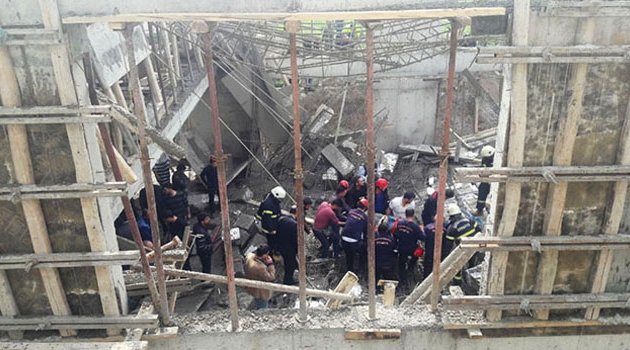 ​  İnşaatta beton dökümü sırasında göçük! 1 ölü 5 yaralı