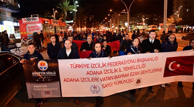 İzcilerden şehide saygı, teröre lanet