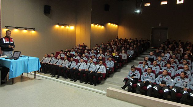 Jandarmadan özel güvenlik personeli ve BOTAŞ görevlilerine bilgilendirme toplantısı