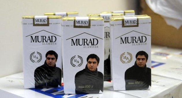 Kaçak sigaralara üzerinde 'Murad Alamdar' baskısı