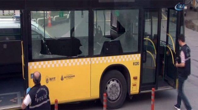 Kağıthane’de çevik kuvvet servisine saldırı