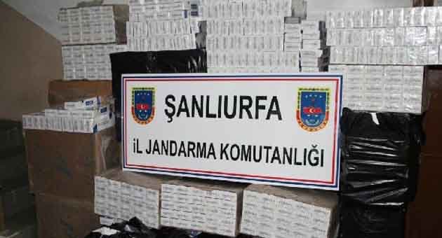 Kamyon kasasında 20 bin kaçak sigara