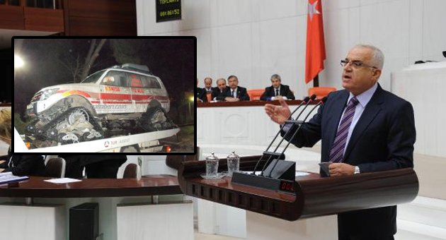 Kar ambulansını taşıyan çekiciye fazla yük cezası