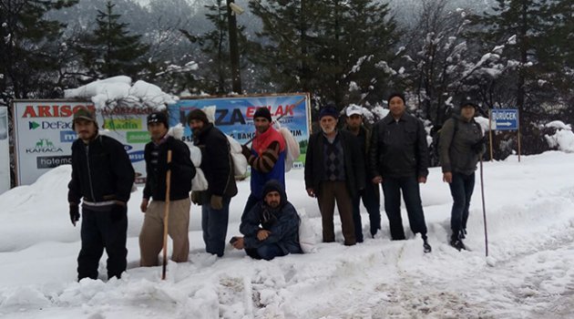 Karda mahsur kaldılar!