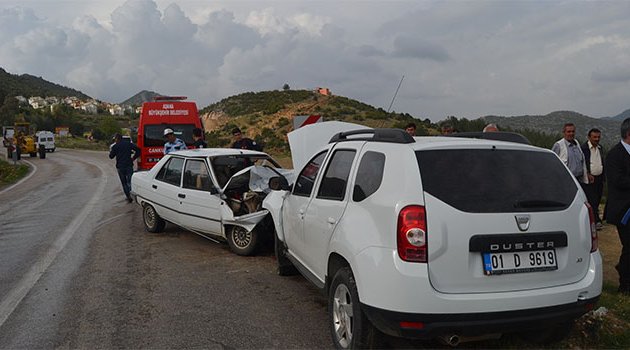 Kayganlaşan yolda kaza: 2 yaralı