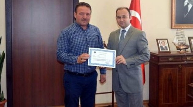 Kaymakam Başoğlu’dan Erçil’e Başarı Belgesi