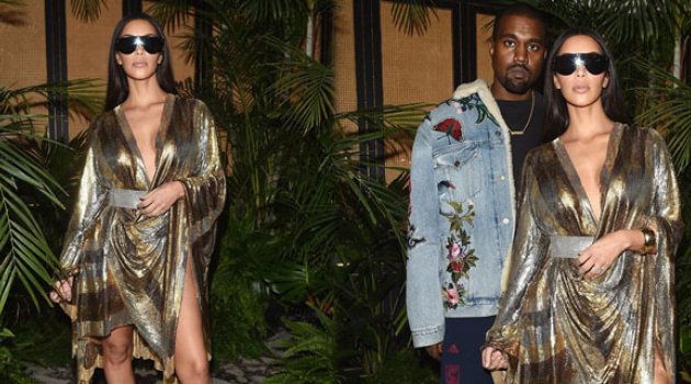 Kim Kardashian 'altın' gibi parladı