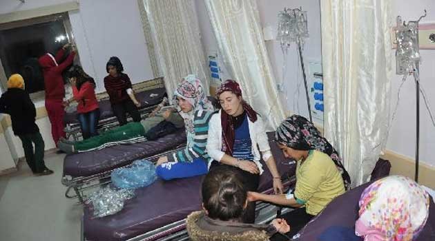 Kız yurdunda öğrenciler yemekten zehirlendi