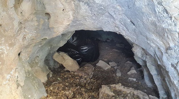 Mağarada uyuşturucu operasyonu