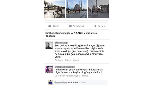 Maraton yüzünden sınava giremediler