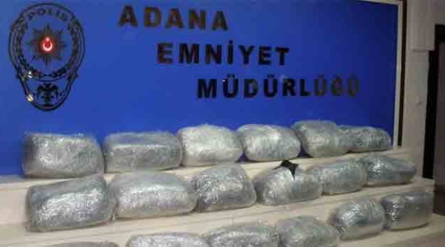 "Maşallah" yazılı minibüste 93 kilo esrar ele geçirildi