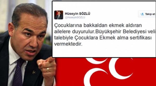 MHP&#039;li Başkan: Çocuklara ekmek alma sertifikası vereceğiz