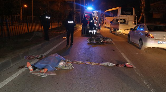 Motosikletin dengesini kaybetti canından oldu