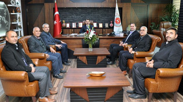 Muhtarlardan yargı mensuplarına destek ziyareti