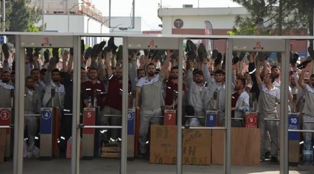 O fabrikada eylem sona erdi