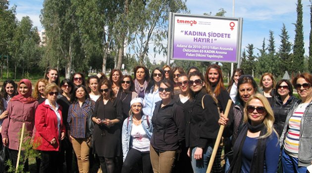 Öldürülen her kadın için bir fidan