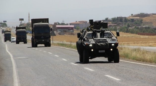 Operasyonun başladığı ilçelere askeri sevkiyat