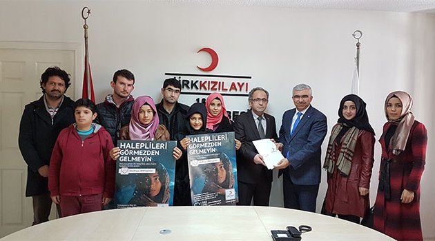 Ortaokul öğrencileri Halep’i görmezden gelmedi