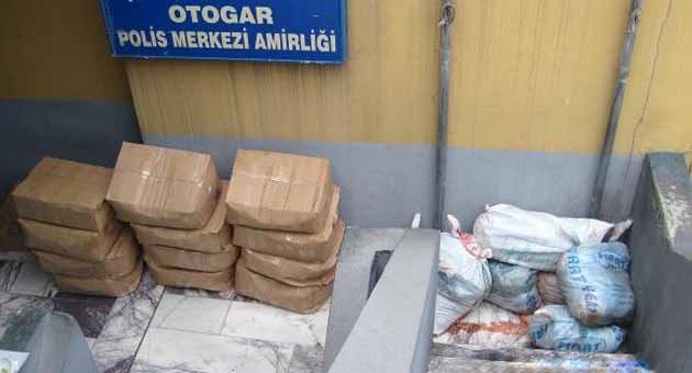 Otogarda kaçak et operasyonu