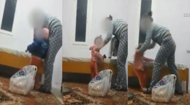Öz anneden küçük kıza öldüresiye dayak
