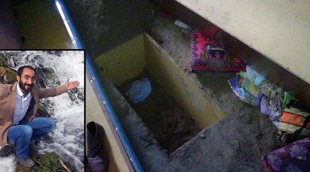 Özel tabuta koyup diri diri eve gömmüşler