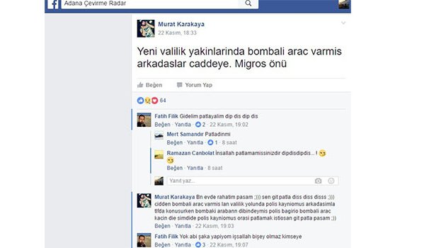 Patlamadan 2 gün önce dikkat çeken 'bombalı araç var' paylaşımı