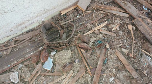 Patlamamış el bombası panik yarattı