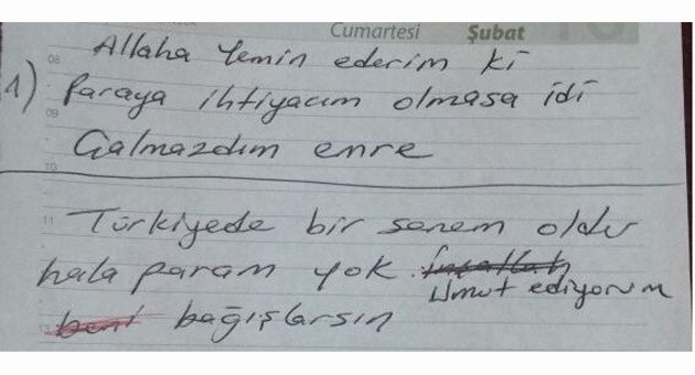 Patronunu gasp edip "Umut ediyorum bağışlarsın" diye not bıraktı