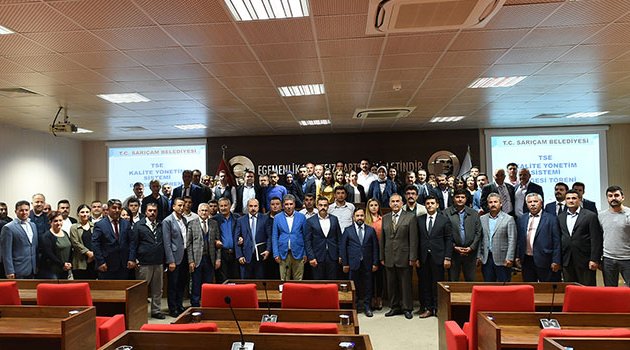 Sarıçam Belediyesi’ne kalite belgesi verildi