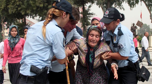 Şehit polislere hazin tören