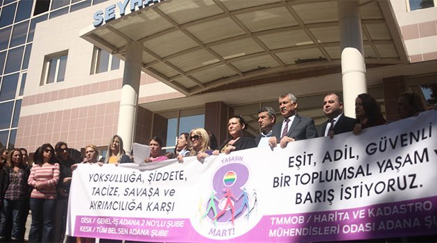 Seyhan Belediyesi’nin kadın çalışanları eylemde