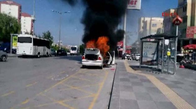 Seyir halindeyken alev aldı!