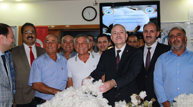 Sezonun ilk kütlü pamuğu satıldı