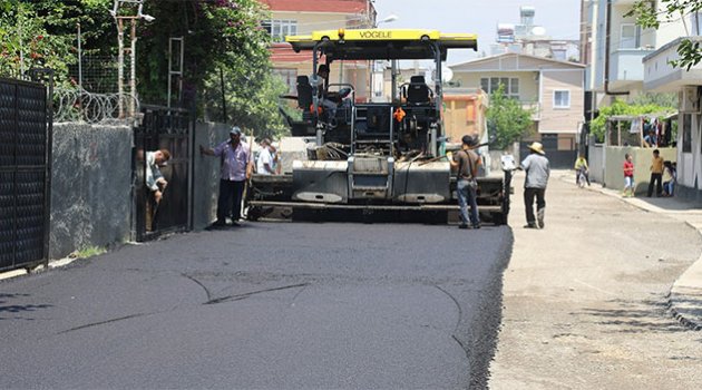 Sıcakta asfalt çalışması