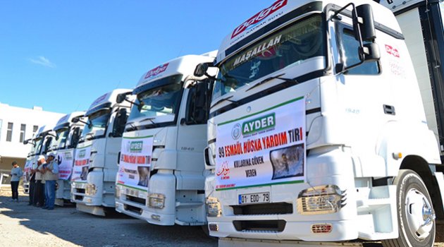 Suriye'ye 12 yardım TIR'ı gönderildi