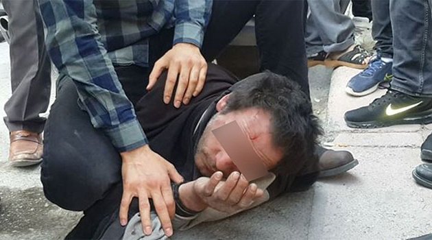 Tacizci olduğu iddia edilen kişiye meydan dayağı!