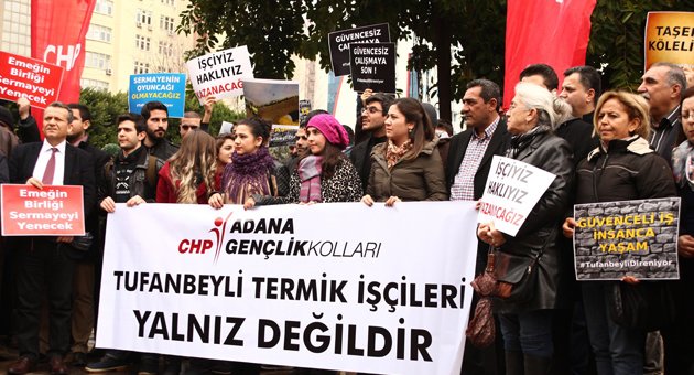 Termik santral işçilerinin işten çıkarılması protesto edildi