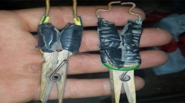 Teröristler çamaşır mandalından el yapımı bomba düzeneği hazırladı