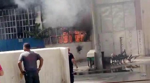 Trafo imalathanesinde korkutan yangın